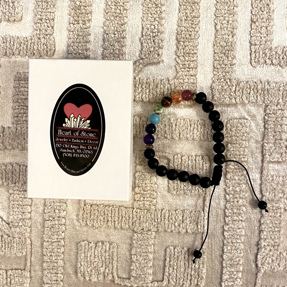 Hearts of Stone Beaded Adjustable Bracelet- New